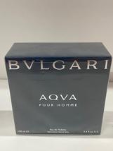 Bvlgari Aqva Pour Homme Eau De Toilette 3.4oz. Spray For Men - New In Black Box - $109.99