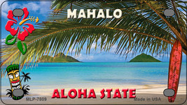 Blank Mahalo Hawaii State Novelty Mini Metal License Plate Tag - £11.74 GBP