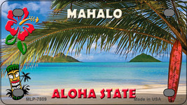 Blank Mahalo Hawaii State Novelty Mini Metal License Plate Tag - £11.52 GBP