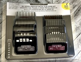 Andis #33640 BG Series Premium Metal Clip Comb Set 7 Piece Set Size 0-8 - £17.58 GBP