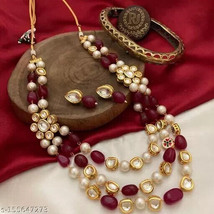 Kundan Choker Meena Necklace Earrings Jewelry Set Trending Bridal Ethnic18 - £38.08 GBP