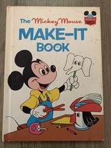 Vintage 1974 The Mickey Mouse Make-It Book Hardcover Book Disney Reading World - £6.40 GBP