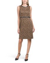 New Kasper Black Brown Animal Print Career Sheath Dress Size 16 W 18W 20W Women - £51.10 GBP