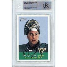 Marty Turco Dallas Stars Auto 2001 Topps Heritage On-Card Autograph Beck... - £77.52 GBP