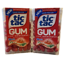 Tic Tac Cool Watermelon  Sugar Free Gum Lot of 2 pkg 56 Pieces Per Package - £19.70 GBP