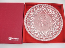 Waterford Crystal 1987 Christmas Plate Four Calling Birds 8&quot; Mint in Box - £14.78 GBP