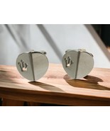 Swank Silver Toned Retro Crown Relief Vintage Cuff Links Suit Professional - $14.04 CAD