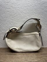 Vintage Dooney &amp; Bourke Ivory Leather Shoulder Purse Bag Handbag KG - $39.59