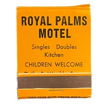 Royal Palms Motel Route 66 Matchbook Vintage 70s Matches Glendale CA Inscribed - £13.12 GBP