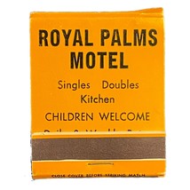 Royal Palms Motel Route 66 Matchbook Vintage 70s Matches Glendale CA Inscribed - £12.62 GBP