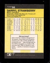 1986 Fleer #96 Darryl Strawberry Nmmt Mets *X108333 - £3.29 GBP