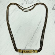 Multi Strand Bronze Tone Metal Chain Link Belt Size Small S - £13.19 GBP