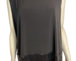 NWT Calvin Klein Women's Sleeveless Knit Tank With Sequins Black 3X - $23.74