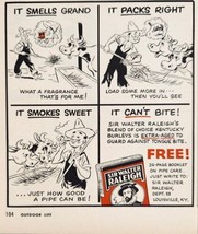 1955 Print Ad Sir Walter Raleigh Tobacco Farmer Smoke Pipe Cartoon Louisville,KY - £10.41 GBP