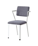 Stylish Grey White Upholstered Open Back Office Chair - €297,02 EUR