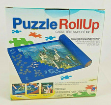 Puzzle Roll Up Storage Mat 1500 Jigsaw Pieces Blue Transportable Tube - £16.01 GBP