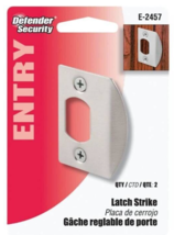 Prime-Line E 2457 Strike Plate Latch 2-1/4&quot; H X 1-5/8&quot; L Steel Satin Nic... - £5.36 GBP