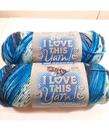 I Love This Yarn #874 Nova Scotian Sky blue varigated ombre set 2 skeins... - $8.00
