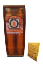 100 Percent  Pure Beeswax 6&quot; Pumpkin Pie Scented Taper Candle Pair  - £11.86 GBP
