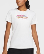 Nike Womens Sportswear Cotton Logo T-Shirt Color:Birch Heather Size:X-Small - £33.05 GBP