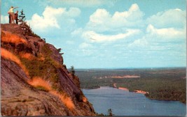 1959 view from Beach Cliff Echo Lake Acadia National Park ME Postcard mt Desert - £6.27 GBP