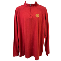 Under Armour Pullover Sweatshirt Men&#39;s 2XL Red 1/4 Zip St Thomas Golf Tournament - £22.77 GBP