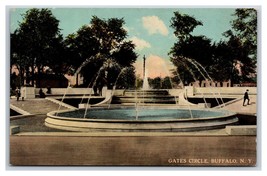 Gates Circle Fountain Buffalo New York  NY UNP DB  Postcard R27 - £3.12 GBP