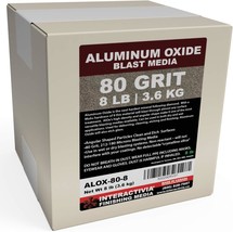 #80 Aluminum Oxide - 8 Lbs - Medium Sand Blasting Abrasive Media For Bla... - £33.80 GBP
