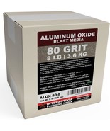 #80 Aluminum Oxide - 8 Lbs - Medium Sand Blasting Abrasive Media For Bla... - £33.69 GBP