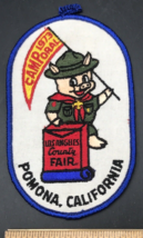 Boy Scouts 1973 Camporal Patch Los Angeles County Fair Pomona CA Pig 3&quot;x4.5&quot; BSA - £14.81 GBP