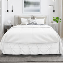 CalKing White Pinch Pleat Bed Skirt Premium Dust Ruffle 14&quot; Drop - $35.98