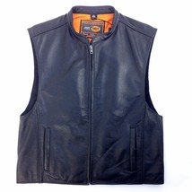 First Racing Naked Leather Motorcycle Zip Front Vest, FIM656CSL Black - £78.25 GBP+