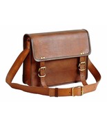 13&quot; Leather Messenger Bag Laptop Case Office Briefcase Gift for Men Shou... - $62.00