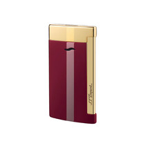 S.T. Dupont Lighter - Slim 7 Lotus Red &amp; Gold Finish - 027707 - $182.75