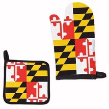 Maryland Flag Kitchen Set Mitten and Pot Holder NEW Fast Free Ship - £16.90 GBP