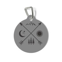 Customizable Pet Tag, White Metal, Outdoor Durable, Personalized Print Both Side - £13.84 GBP