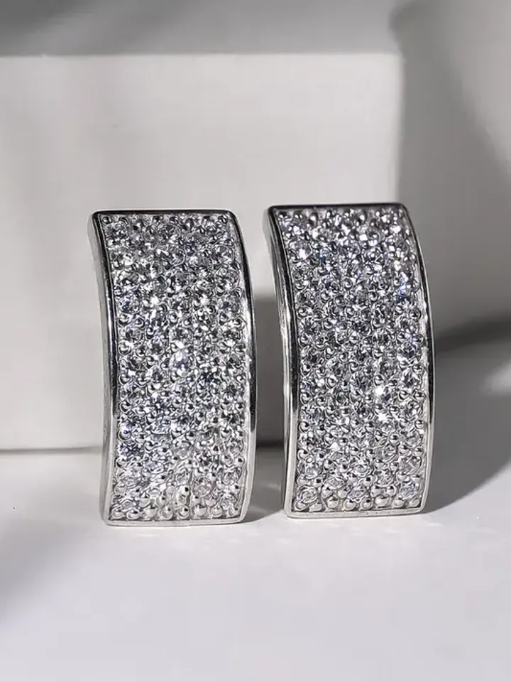 Women&#39;s earrings silver 925 with cubic zirconia - $129.00