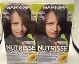 2x Garnier Nutrisse Creme Permanent Hair Color 400 DEEP DARK BROWN (Swee... - $24.65