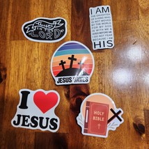 Jesus Stickers Lot of 5 ~ Love Religion Christ Faith Christian Lot A - £7.57 GBP