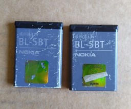 Lot of 2 Original OEM NOKIA BL-5BT Batteries - £2.39 GBP