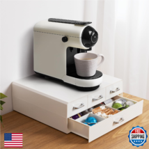 Navaris Coffee Pods Holder in Cream - Coffee Machine Stand and Pod Capsu... - $62.63