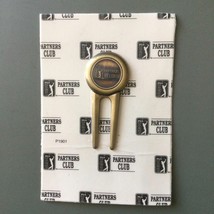 Vintage PGA Golf Tour Partners Club Brass Divot Tool And Ball Marker Round - NEW - £9.30 GBP
