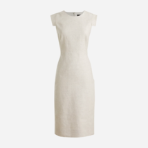 NWT J.Crew Resume Sheath in Flax Ivory Beige Stretch Linen Dress 10 $198 - £71.17 GBP