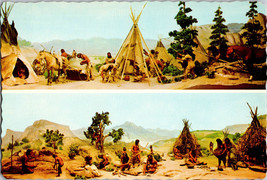 Vtg Postcard UTE Indian Museum Montrose Colorado Diorama - £5.13 GBP