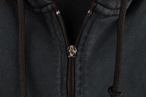 Vtg Nike Mens XL Faded Travis Scott Mini Swoosh Full Zip Hoodie Sweatshirt Black Item image 7