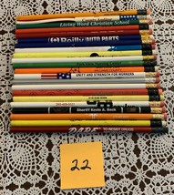 22 Assorted Advertising Pencils Brand New Unsharpened No Duplicates UAW Ohio - £9.71 GBP