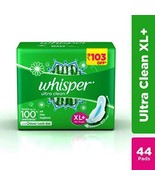 Whisper Ultra Clean Sanitary Pads (44 Count) XL Plus | Free Shipping - $36.12 CAD