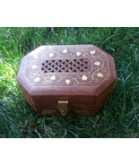 Handcrafted Octagon Wooden Box - £33.03 GBP