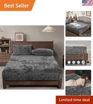 Queen Size Truly Velvet Fitted Sheet - Ultra Soft, Cozy, and Deep Pocket... - $840.68 MXN