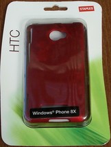 Staples HTC Windows Phone 8X Hard Case - RED -  BRAND NEW IN PACKAGE - £7.92 GBP